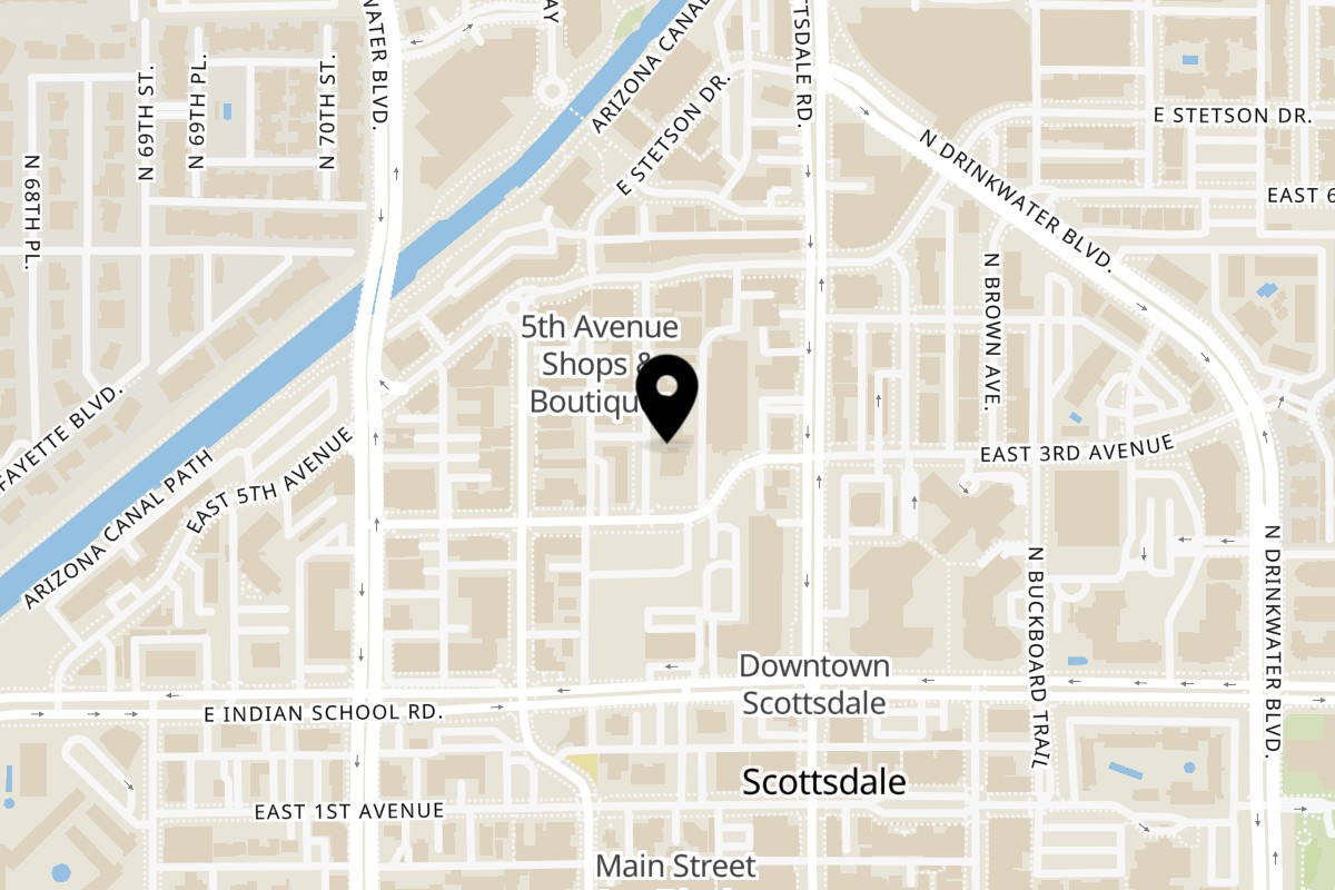 Map showing the location of Pour Decisions Patio and Kitchen on 4209 N Craftsman Ct in Scottsdale